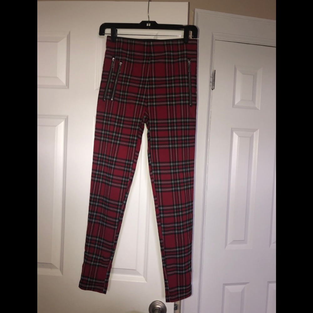 ZARA tartan plaid pants